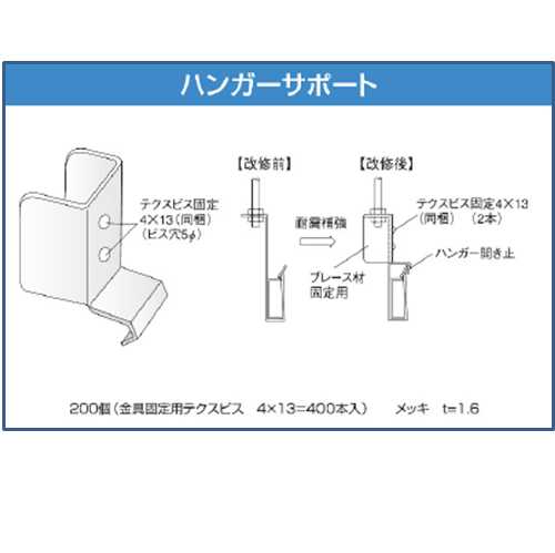 特種金具　ハンガーサポート